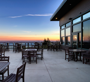 Skyland patio at sunset in Shenandoah National Park